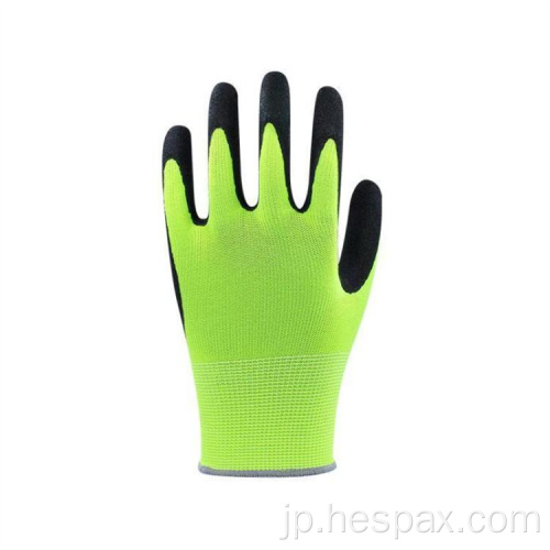Hespax anti Wear Sandy Nitrile Safety Work Gloves